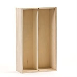 Luxe 2 vaks houten geschenkkistje, met schuifdeksel