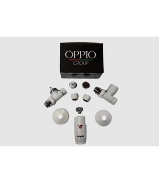 Oppio Kit de raccordement droit pour radiateur thermostatique Luxury White - LTAW-R1
