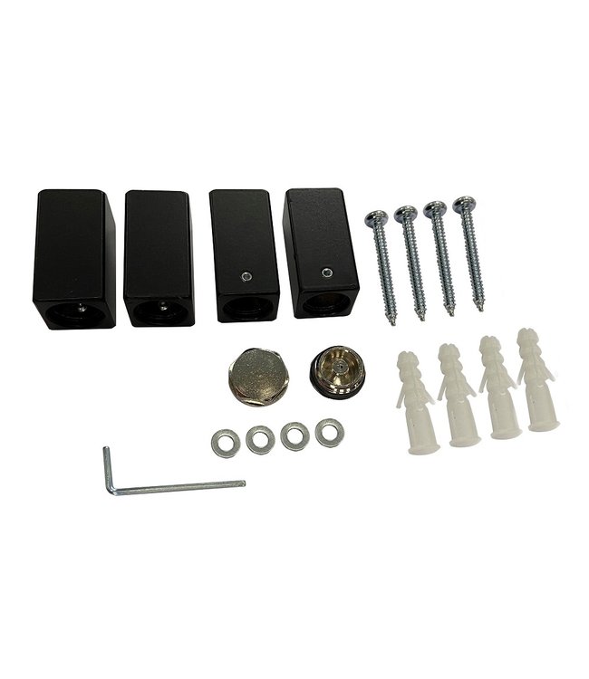  set de fixation noir mat pour radiateur Tower