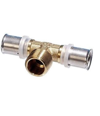 Comisa Pers T-Stuk 20x2 mm - Buitendraad 3/4 - 20x2 mm Puntstuk