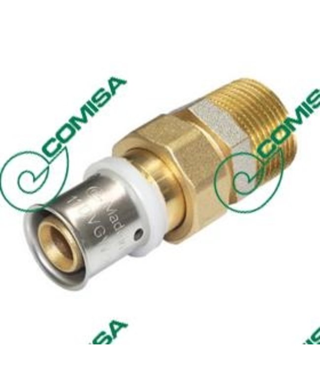  Accouplement à vis droite 16mmx2 - 3/4 pouce filetage mâle Embout fileté