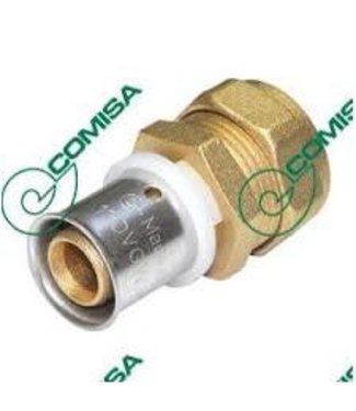 Comisa Raccord de transition droit à presser 16x2 - 15 mm tube cuivre