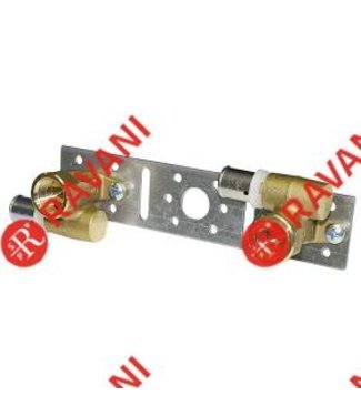 Comisa Muurplaatbeugels pers 16x2 - 1/2 Binnendraad, h.o.h. 153 mm Schroefbus