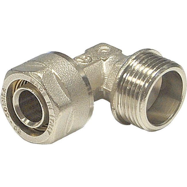  Raccord de transition coudé 20x2 - 3/4 pouce Filetage externe Unik Spigot