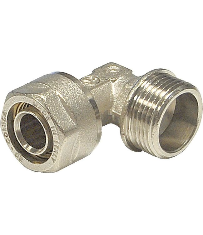  Raccord de transition coudé 20x2 - 3/4 pouce Filetage externe Unik Spigot