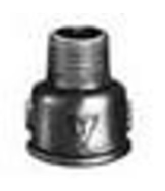 Wiesbaden 246 Malleable nippel 11/2 binnendraad x 1 buiten zwart