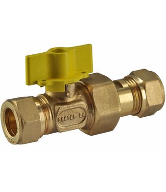 Wiesbaden Robinets à bille à gaz 15mm knelx15mm knel
