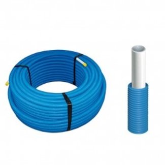 Comisa Meerlagenbuis 16x2 mm met blauwe mantelbuis voor koud water en retour c.v. rol 100 mtr