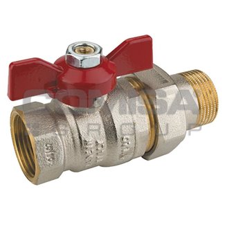 Comisa Ball Valve with connection, T-Handle MxF 1