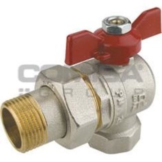 Comisa Angle Ball Valve with connection, T-Handle MxF 1