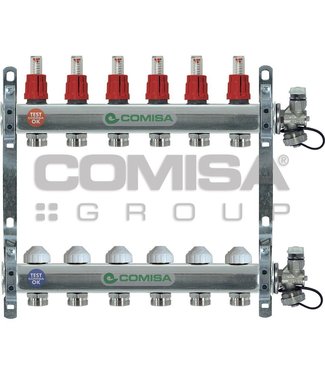 Comisa Verdeler Vloerverwarming Rvs 8-Groeps