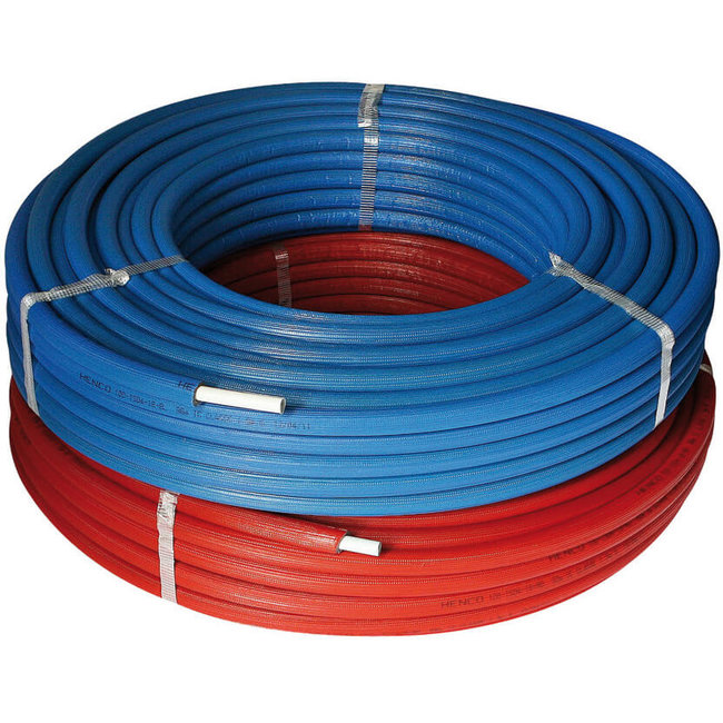  Tube isocouche couplé 16x2 mm 50 mtr (rouge/bleu)