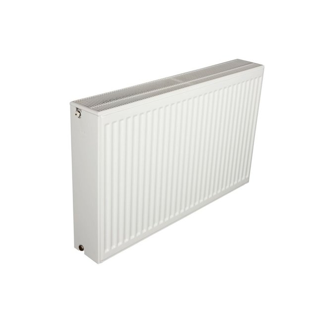  60x60 cm Type 33 - 1909 watts - ECA Radiateur à panneaux Compact 8 à façade nervurée - Blanc (Ral 9016)