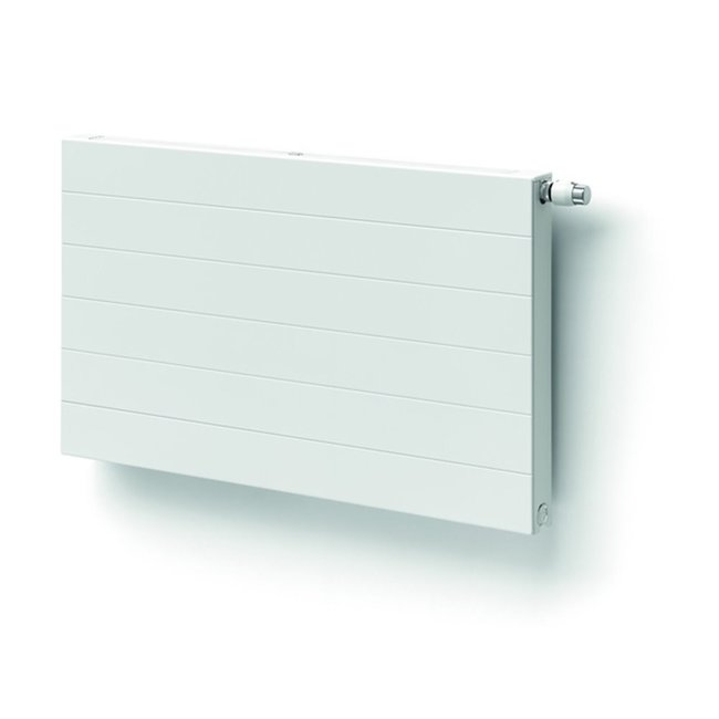  40x140 cm Type 33 - 3219 Watt - ECA Paneelradiator Compact 8 gegroefde voorzijde - Wit (Ral 9016)