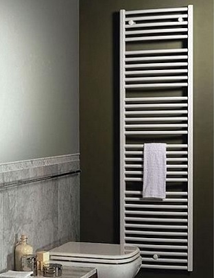 Sèche-serviettes mixte plat - Blanc - 160 cm x 40 cm - Avec élément  électrique de 600W, robinets de radiateur et adaptateur - Ive