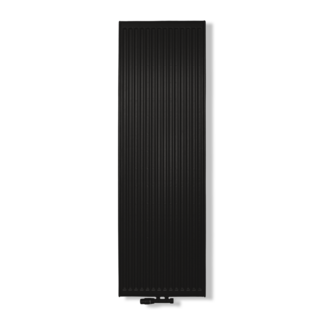 ECA 160x40 cm Type 22 - 1820 Watt - ECA Verticale radiator geribbelde voorzijde - Mat Zwart (Ral 9005)