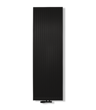 ECA 200x50 cm Type 22 - 2710 Watts - ECA Radiateur vertical façade striée - Noir mat (Ral 9005)