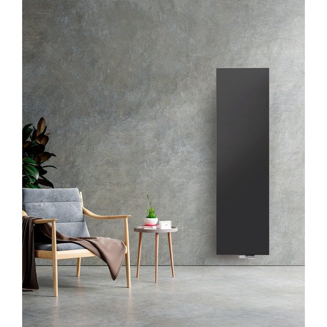  180x40 cm Type 20 - 1412 Watt - Oppio Verticale radiator vlakke voorzijde - Mat Zwart (Ral 9005)