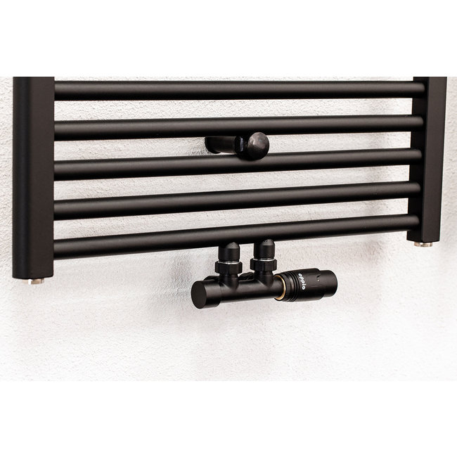  80x60 cm - 547 watts - Radiateur sèche-serviettes Oppio - Noir mat (Ral 9005)