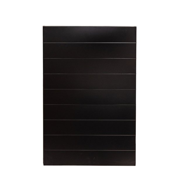  90x100 cm Type 22 - 2934 Watt - Radiateur Oppio Panel Compact 6 rainures frontales - Noir mat (Ral 9005)