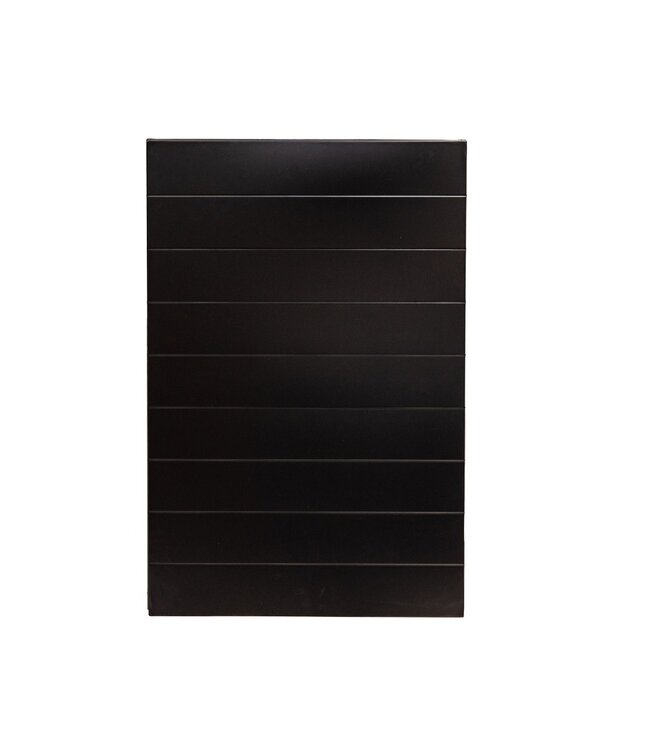  90x120 cm Type 22 - 3521 watts - Radiateur à panneaux ECA Compact 8 rainures - Noir mat (Ral 9005)