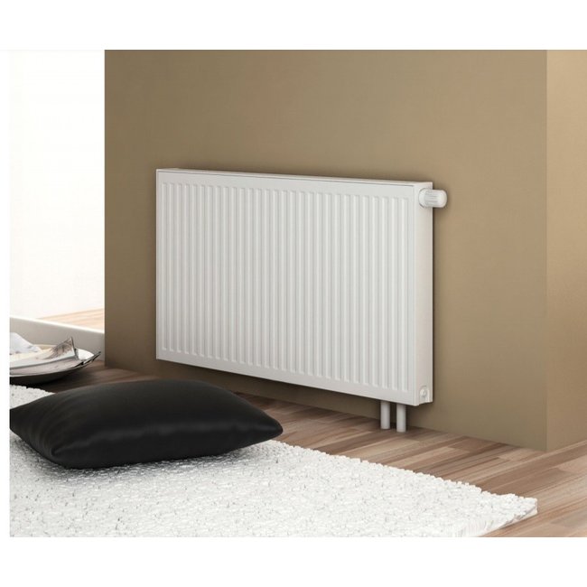  50x60 cm Type 22 - 1119 Watt - Radiateur à panneaux Oppio Compact 6 nervures - Blanc (Ral 9016)