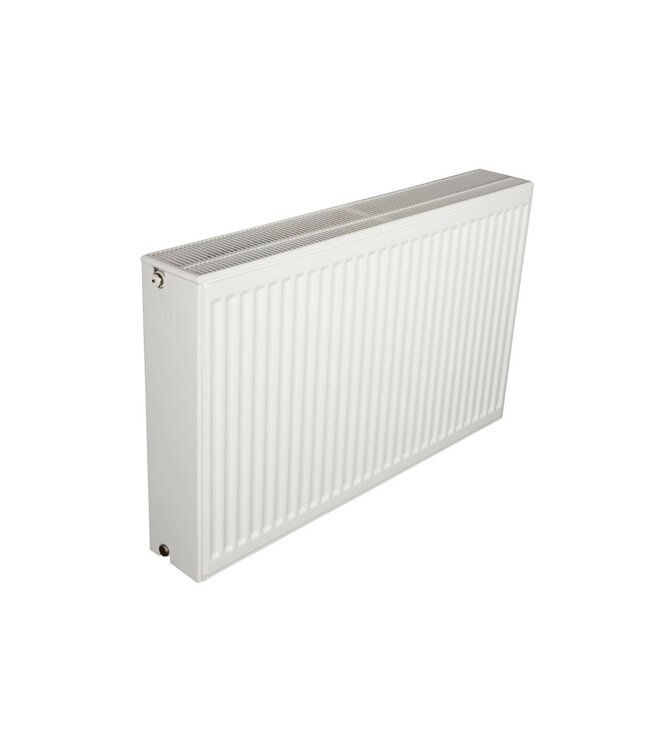  40x80 cm Type 33 - 1839 Watt - ECA Paneelradiator Compact 8 geribbelde voorzijde - Wit (Ral 9016)