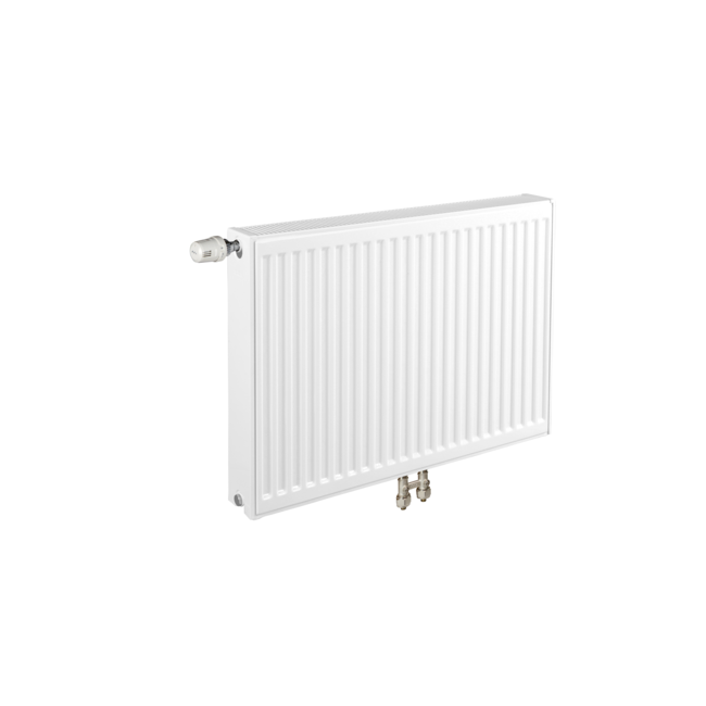  60x200 cm Type 22 - 4378 Watt - ECA Paneelradiator Compact 8 geribbelde voorzijde - Wit (Ral 9016)