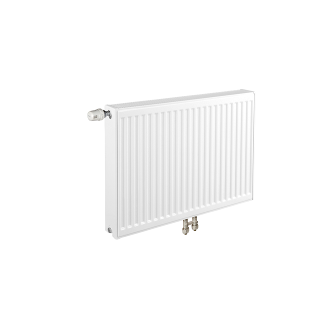  50x220 cm Type 22 - 4104 watts - ECA Panneau radiateur Compact 8 façade nervurée - Blanc (Ral 9016)