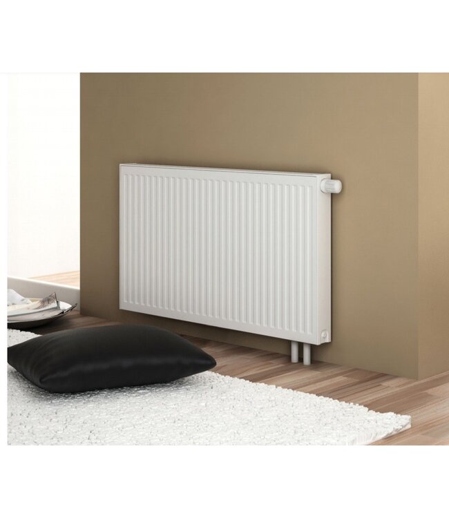  60x260 cm Type 22 - 6024 Watt - Radiateur à panneaux Oppio Compact 6 nervures - Blanc (Ral 9016)