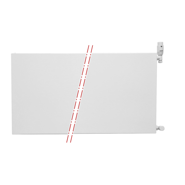  60x260 cm Type 22 - 6024 Watt - Radiateur à panneaux Oppio Compact 6 flat front - Blanc (Ral 9016)