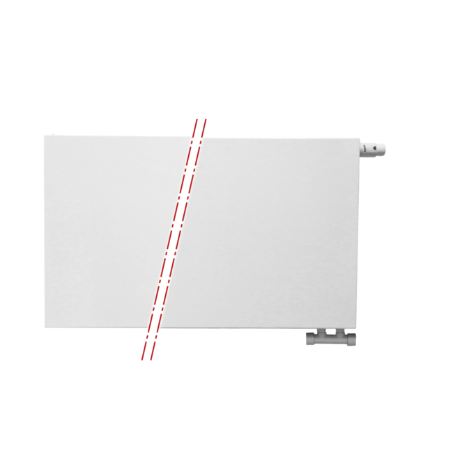  40x140 cm Type 22 - 2258 watts - Radiateur Oppio Panel Compact 6 flat front - Blanc (Ral 9016)