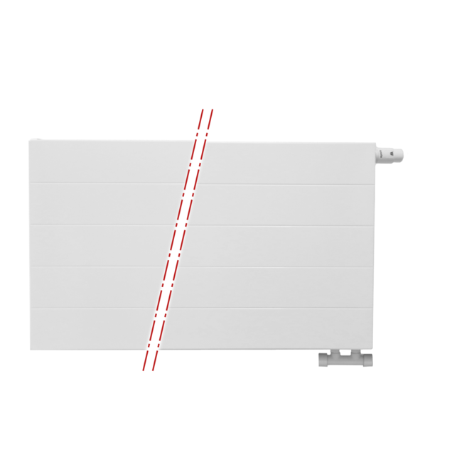  60x260 cm Type 22 - 6024 Watt - Radiateur à panneaux Oppio Compact 6 rainures - Blanc (Ral 9016)