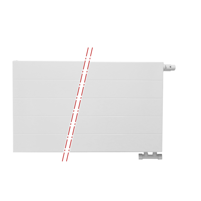  60x140 cm Type 22 - 3065 watts - Radiateur Oppio Panel Compact 6 rainures frontales - Blanc (Ral 9016)