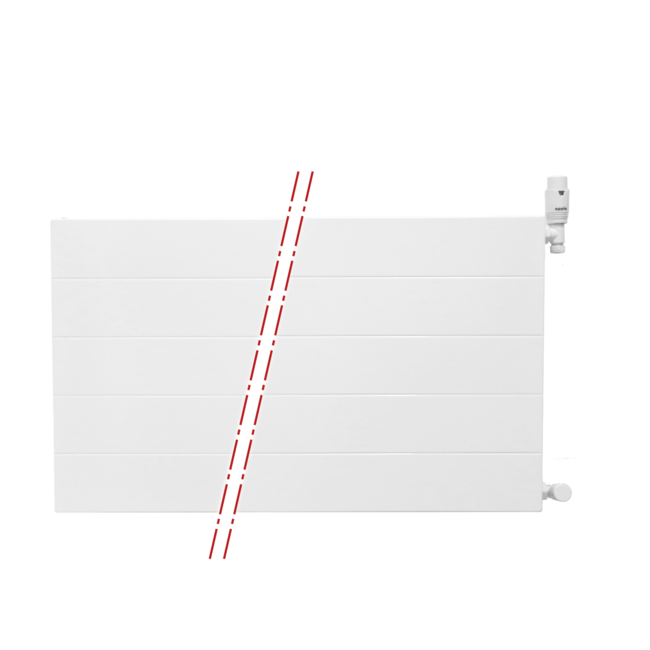  60x100 cm Type 22 - 2189 Watt - Radiateur à panneaux Oppio Compact 6 rainures - Blanc (Ral 9016)