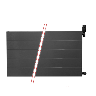 Oppio 60x200 cm Type 22 - 4378 Watt - Oppio Paneelradiator Compact 6 gegroefde voorzijde - Mat Zwart (Ral 9005)