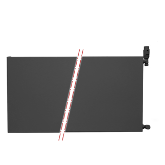 Oppio 60x120 cm Type 22 - 2627 watts - Radiateur Oppio Panel Compact 6 flat front - Noir mat (Ral 9005)