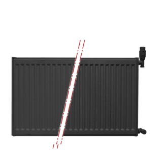 Oppio 60x120 cm Type 22 - 2627 Watt - Oppio Paneelradiator Compact 6 geribbelde voorzijde - Mat Zwart (Ral 9005)