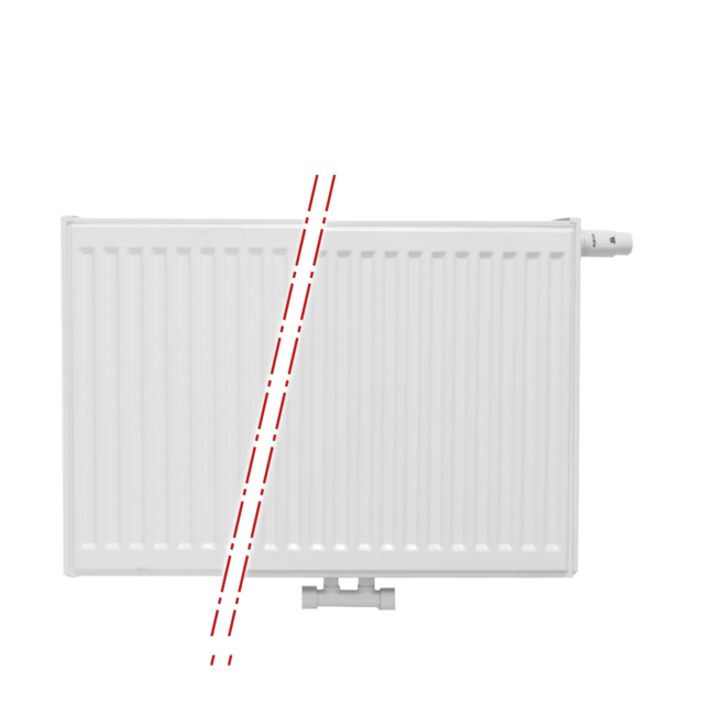  50x60 cm Type 33 - 1652 Watt - ECA Radiateur à panneaux Compact 8 nervures - Blanc (Ral 9016)