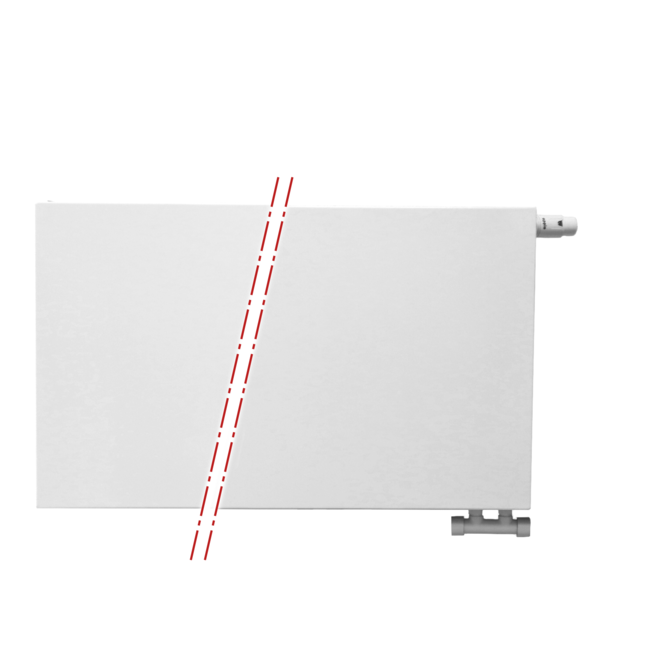  30x200 cm Type 33 - 3622 Watt - ECA Paneelradiator Compact 8 vlakke voorzijde - Wit (Ral 9016)