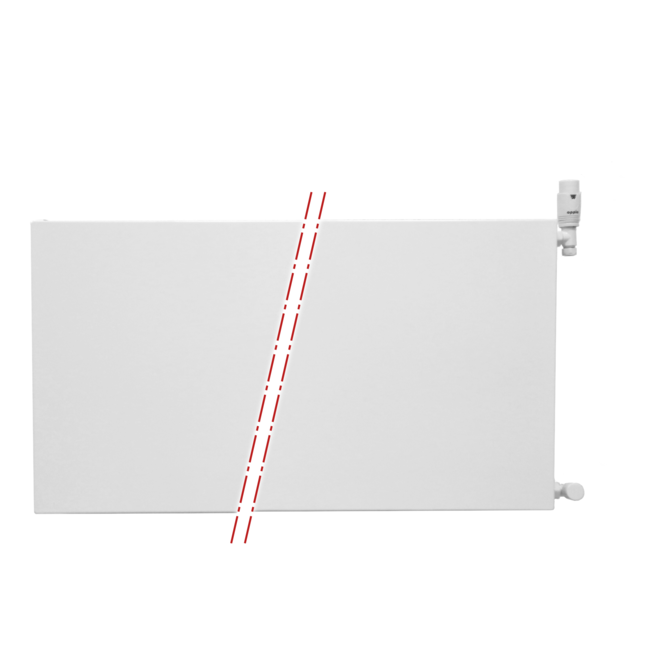  60x180 cm Type 33 - 5728 Watt - ECA Radiateur panneau Compact 8 flat front - Blanc (Ral 9016)