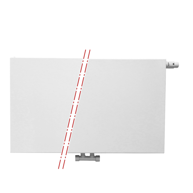  40x220 cm Type 22 - 3542 Watt - ECA Paneelradiator Compact 8 vlakke voorzijde - Wit (Ral 9016)