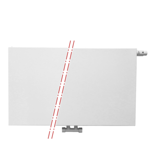 ECA 50x60 cm Type 22 - 1157 Watt - ECA Paneelradiator Compact 8 vlakke voorzijde - Wit (Ral 9016)