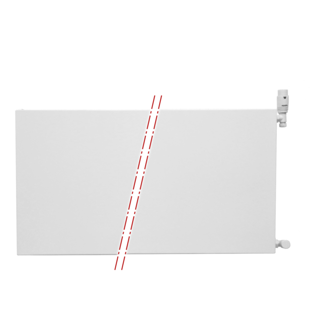  60x200 cm Type 22 - 4378 Watt - ECA Radiateur à panneaux Compact 8 flat front - Blanc (Ral 9016)