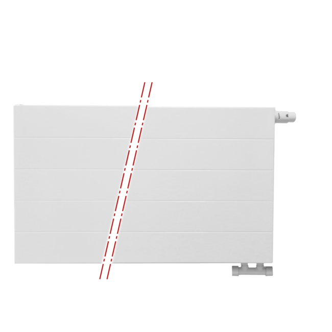  60x60 cm Type 22 - 1314 watts - ECA Radiateur à panneaux Compact 8 rainures - Blanc (Ral 9016)
