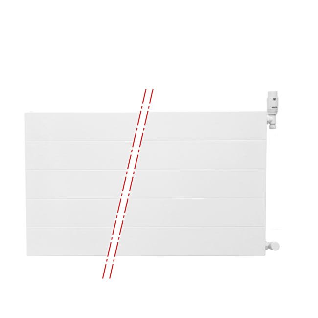  50x200 cm Type 22 - 3731 Watt - ECA Radiateur à panneaux Compact 8 rainures - Blanc (Ral 9016)