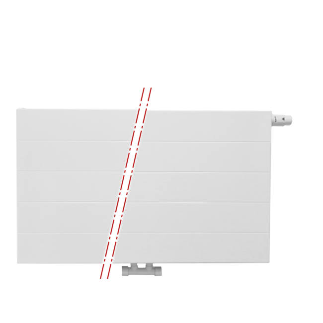  40x160 cm Type 22 - 2581 watts - ECA Radiateur à panneaux Compact 8 rainures - Blanc (Ral 9016)