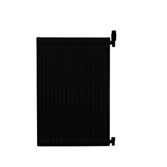 Oppio 90x100 cm Type 22 - 2934 Watt - Oppio Paneelradiator Compact 6 geribbelde voorzijde - Mat Zwart (Ral 9005)