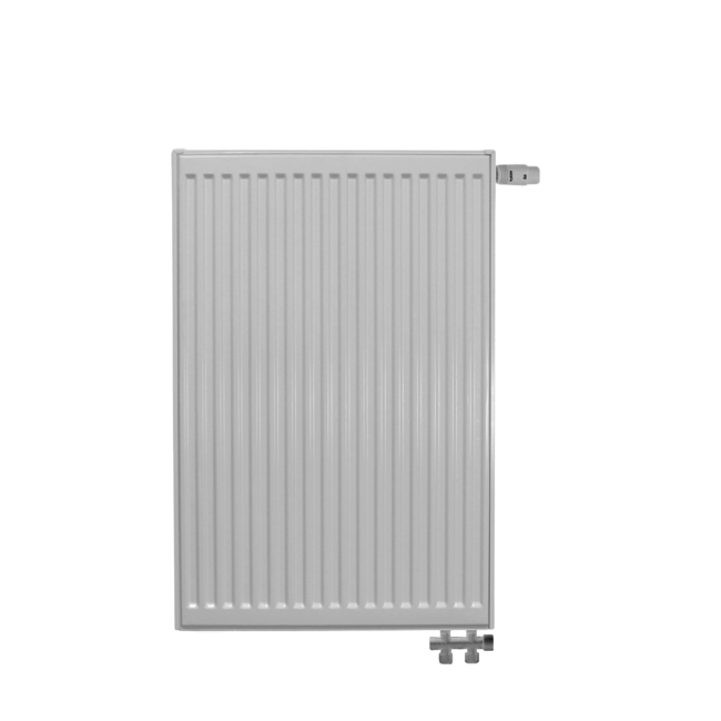  90x120 cm Type 22 - 3521 Watt - Oppio Paneelradiator Compact 6 geribbelde voorzijde - Wit (Ral 9016)