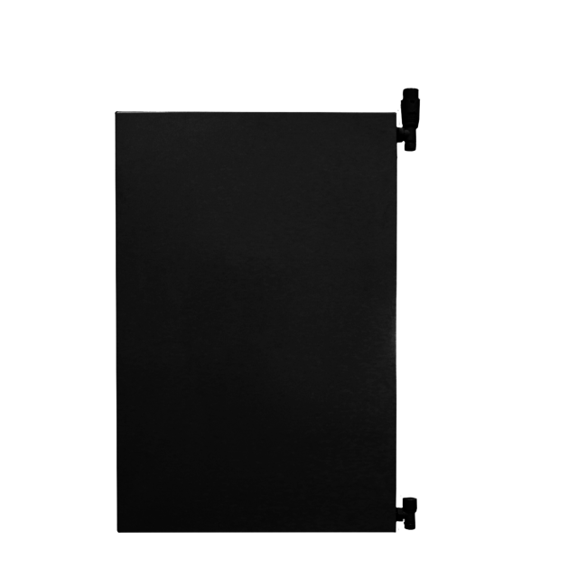  90x120 cm Type 22 - 3521 Watt - Radiateur Oppio Panel Compact 6 flat front - Noir mat (Ral 9005)